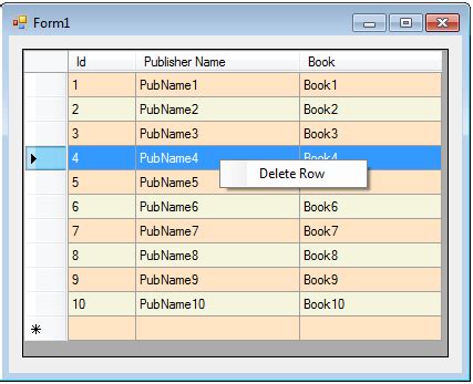 Datagridview C Exception When Retrieving Rows From A Datagrid In Riset