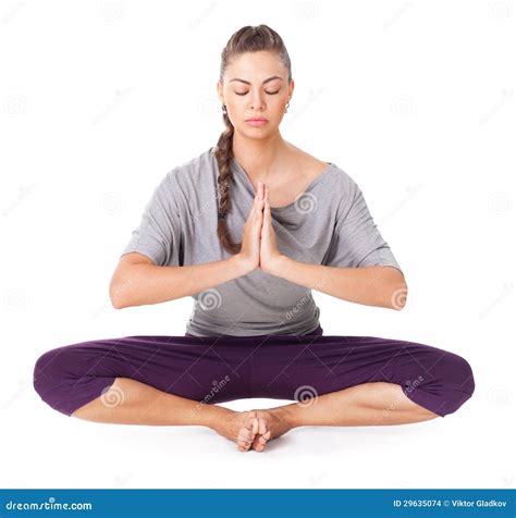 Junge Frau Die Yoga Asana Verklemmte Winkel Haltung Tut Stockfoto