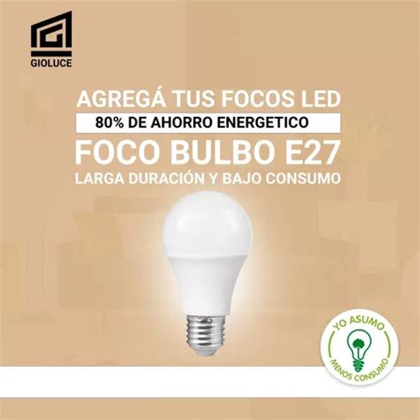 Lampara Led E W Bajo Consumo Fria Calida X Rosca Comun En