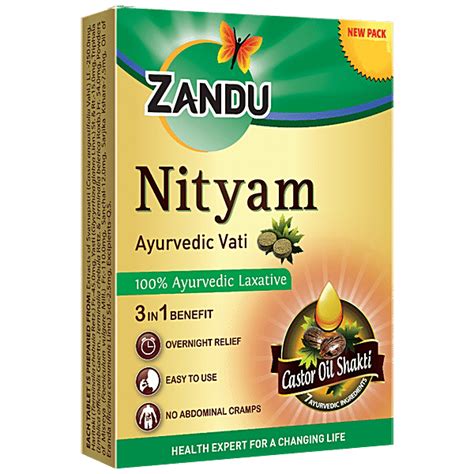 Buy Zandu Nityam Ayurvedic Vati Laxative Tablets In Benefit