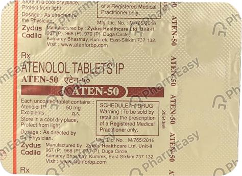 Aten 50 MG Tablet 14 Uses Side Effects Price Dosage PharmEasy