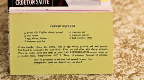 Cheese Squares (VRP 036) | Vintage Recipe Project