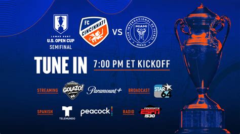 How To Watch Fc Cincinnati Vs Inter Miami Cf U S Open Cup Semifinals Fc Cincinnati