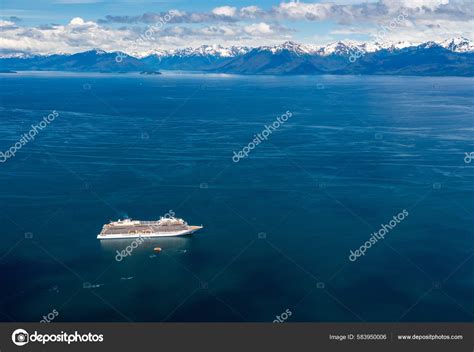 Hoonah June 2022 Viking Orion Cruise Ship Anchored Icy Strait Stock