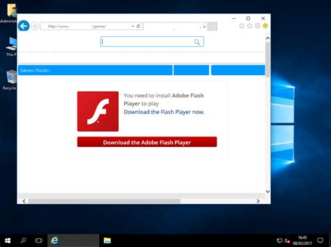 Enabling Adobe Flash Player Windows 2016 And Windows 2019 Workstation