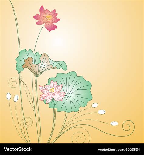 Lotus flower background Royalty Free Vector Image