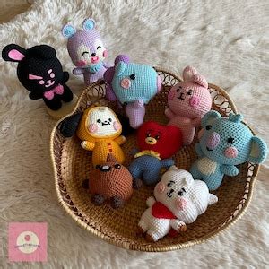 Handmade Crochet Baby Bt Bts Doll Stuffed Toy Koya Rj Etsy