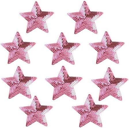 Amazon Ximkee Pack Of 10 Shiny 5 Star Sequins Sew Iron On Applique