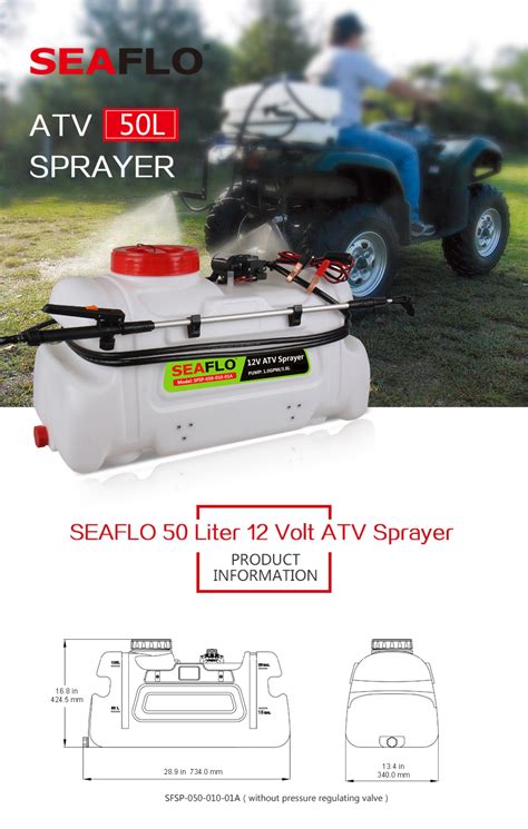 Atv Spot Sprayer Gallon Gpm Pump Psi Seaflo Usa