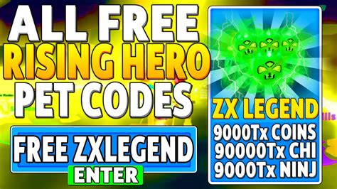 NEW FREE RISING HERO PET UPDATE CODES IN NINJA LEGENDS ROBLOX YouTube