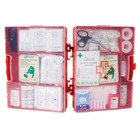 Esculape Coffret De Secours En Polypro Rouge Personnes Asep Gros