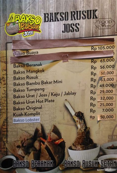 Selalu diperbarui! Menu Bakso Rusuk Joss, Senen