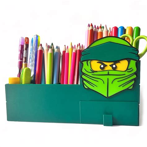 KAJAWIS Organizer Kredki XL Ninjago LEGO Przybornik Biurko SZUFLADKA