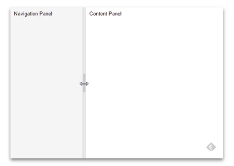 Github Stevereich Split Panel Layout Javascript For A Simple Two Panel Layout With Splitter