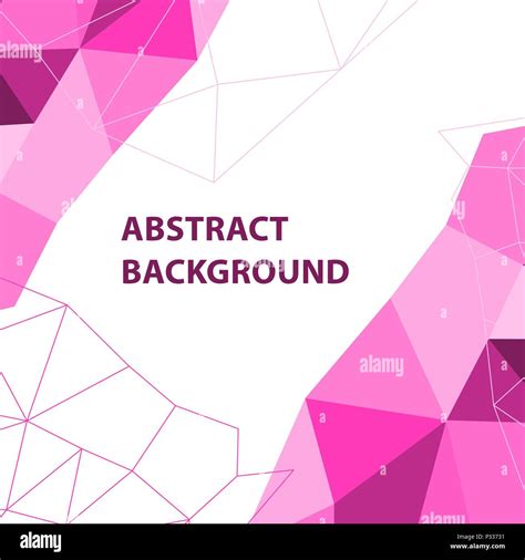 Abstract Pink Geometric Background With Polygon Design Stock Vector