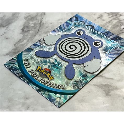 Poliwhirl Pokemon Card Foil Topps Tv Animation Edition Black Logo