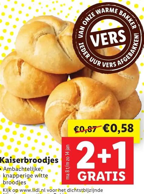 Kaiserbroodjes Aanbieding Bij Lidl