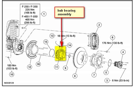 Ford Front Hub Assembly Diagram