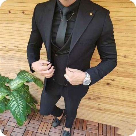 Latest Coat Pant Design Black Business Men Suits Wedding Suits For Man Blazer Groom Wear Tuxedos