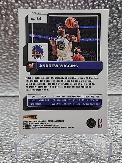 Andrew Wiggins 2022 23 Panini Donruss Optic 84 Hyper Pink Prizm