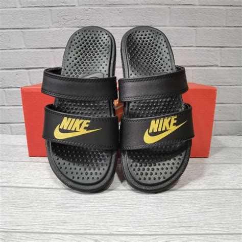 Jual Sendal Sandal Slip Slop Nike Benassi Duo Ultra Slide Hitam Gold