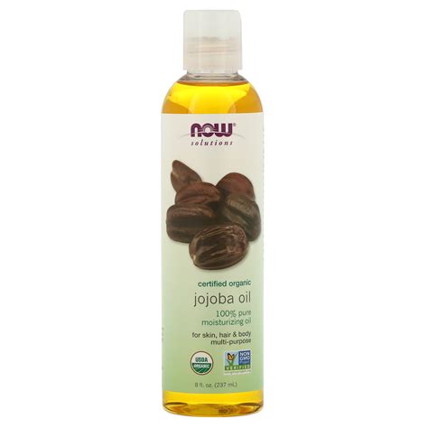 Now Foods Solutions Certified Organic Jojoba Oil 8 Fl Oz 237 Ml