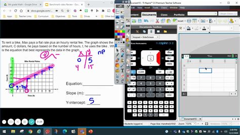 Ti Nspire Cx II Finding Equation Of A Line From A Graph Using List