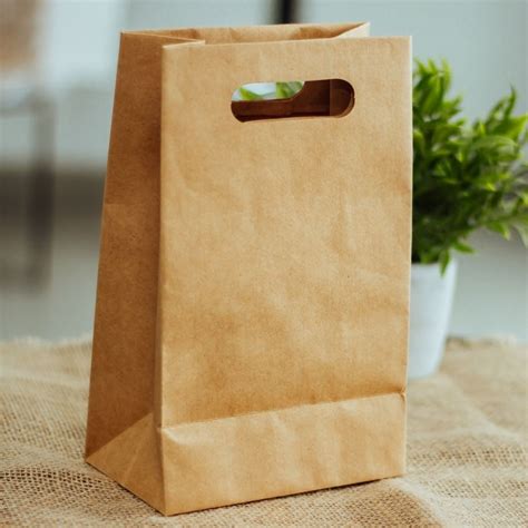 Bolsa De Papel Kraft En Material Biodegradable Con Asa