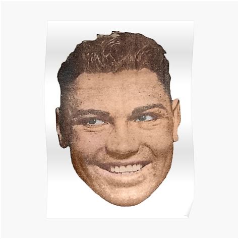 Jack Dempsey Old School Sticker Boxing Legend Colorized Poster For