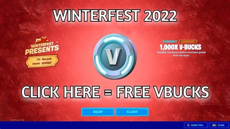 Fortnite Winterfest Free Vbucks For Everyone Here S How Youtube