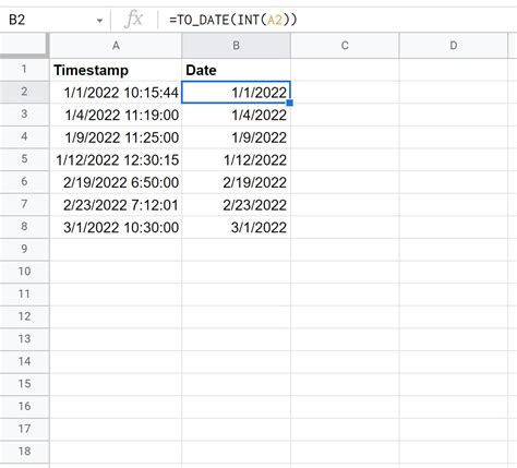 How To Convert Timestamp To Date In Google Sheets