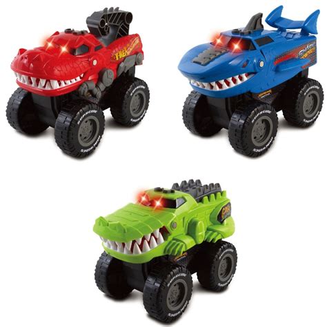 Super Wheelz Lights and Sounds Animal Monster Truck 3 Pack | Smyths Toys UK