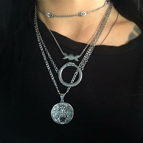 Triple Moon Necklace – Evil Pawn Jewelry