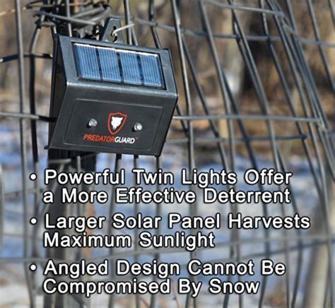 PREDATORGUARD Solar Powered Predator Deterrent Light Scares Nocturnal ...