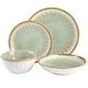 Gibson Elite Mayfair Bay Piece Double Bowl Embossed Reactive Glaze