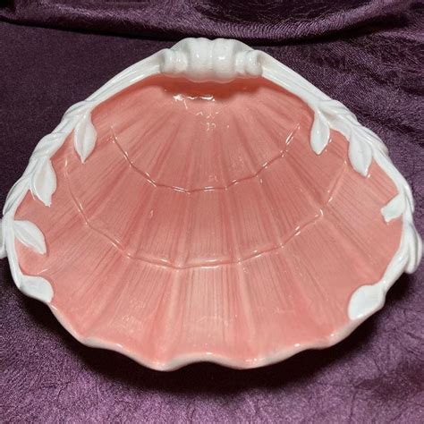 Fitz And Floyd Pink Coral Sea Shell Nautical Ocean Decor Vintage