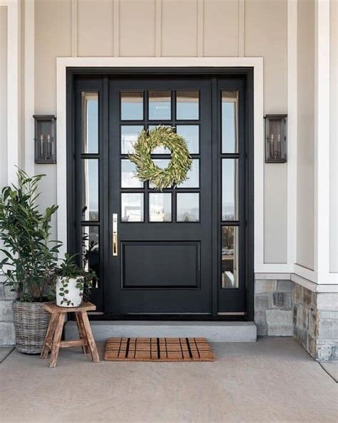 View Black Entry Door With Sidelights