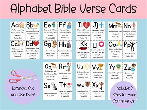 Alphabet Bible Verse Cards Printable Abc Bible Flashcards Etsy Finland