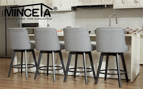 Minceta Counter Stool 26 360 Free Swivel Upholstered Bar