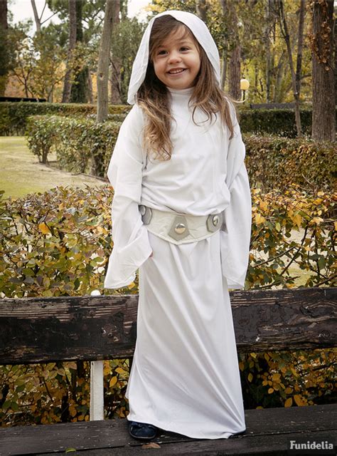 Girls Deluxe Princess Leia Costume Funidelia