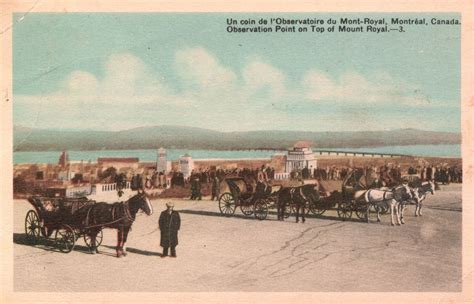 Vintage Postcard 1920s Observation Point On Top Of Mount Royal