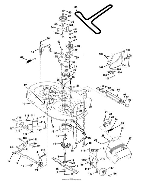 Husqvarna Yth Parts Diagram For Mower Deck