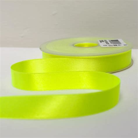 Ruban Satin Jaune Fluo