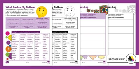 Emotional Triggers Worksheet Resources Twinkl Usa