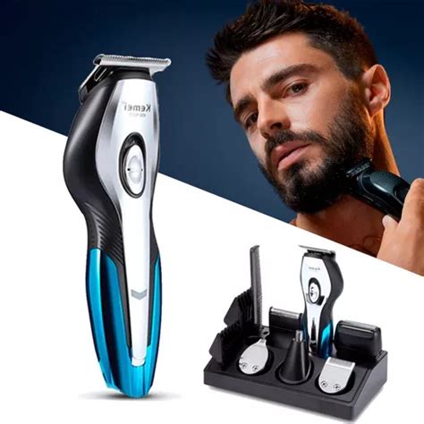 Shaver Barbeador Eletrico Barber Pro Sem Fio Portatil Corpo Cor Preto