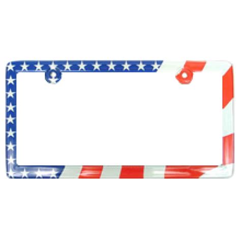 American USA Flag Plastic License Plate Frame