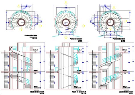 Escada helicoidal em AutoCAD Baixar CAD Grátis 197 14 KB Bibliocad