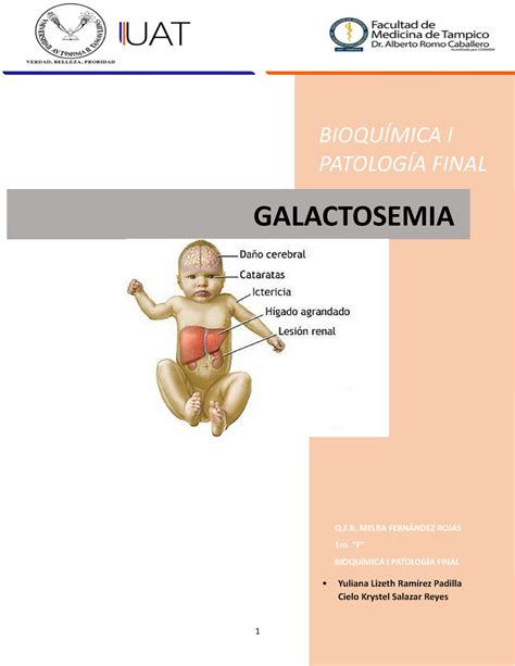 Galactosemia Nota Bioqu Mica I Patolog A Final Q F Melba