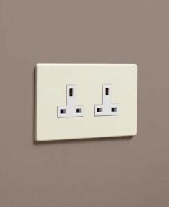 Cream Double Unswitched Socket Dowsing Reynolds