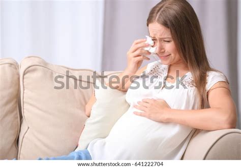 Emotional Pregnant Woman Crying Home Stock Photo 641222704 | Shutterstock